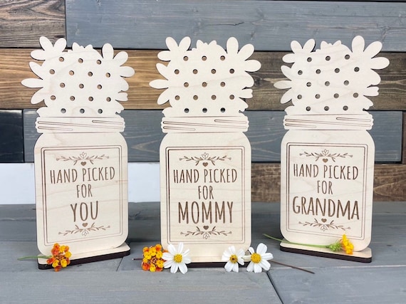 Personalized Picked For Mommy Flower Stand / Mother's Day Gift / Mommy Flowers / Flower Holder / Flower Vase / Mothers Day Flowers Gift