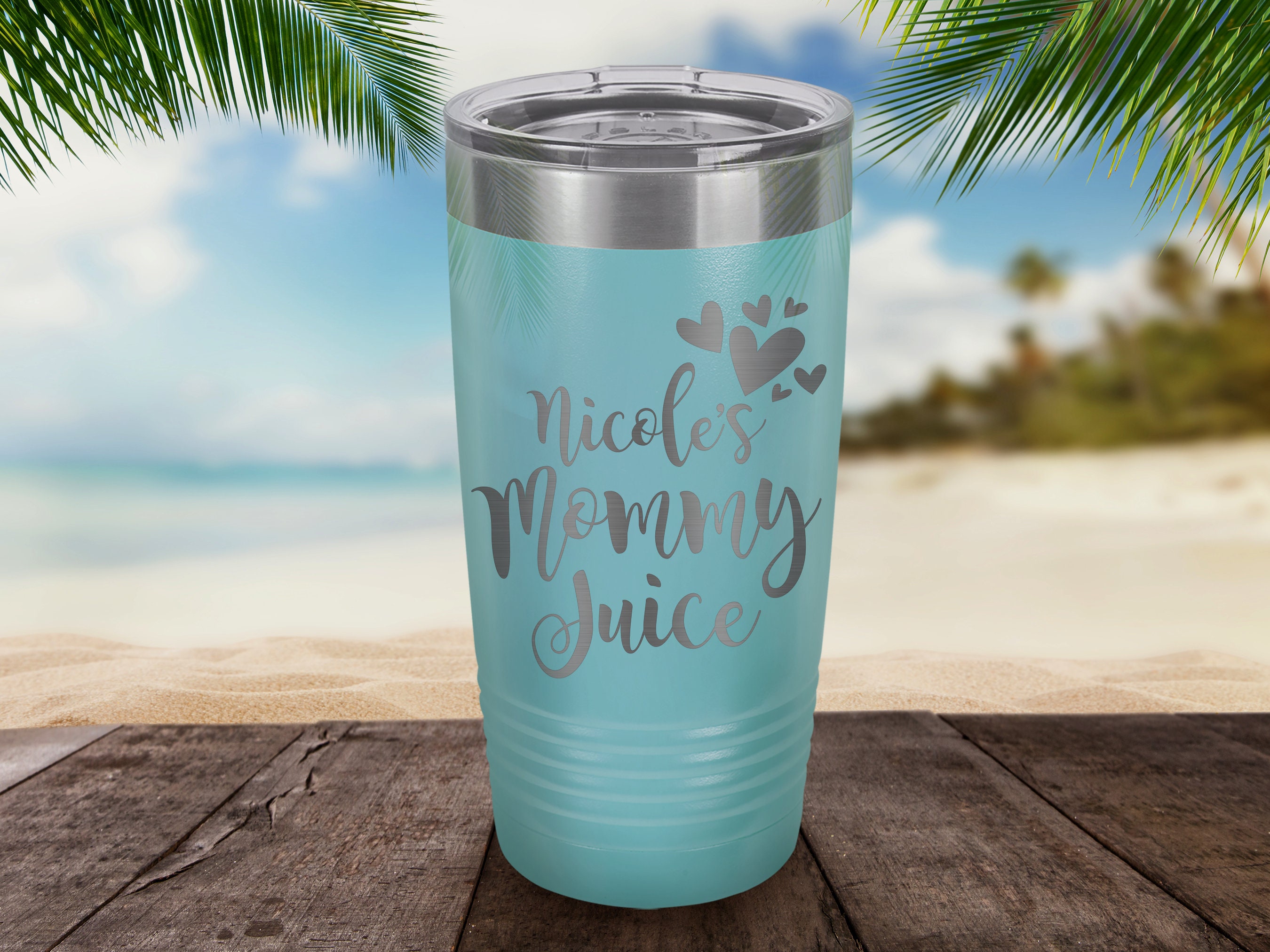 Custom Mommy Juice Tumbler Personalized Adult Gift for Mom Funny