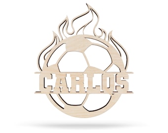 Soccer Ball Name Sign, Soccer Nursery, Personalized Wood Sign, Wooden Name, Personalized Name Sign, Wooden Name Sign, Kids Name Sign, Sports