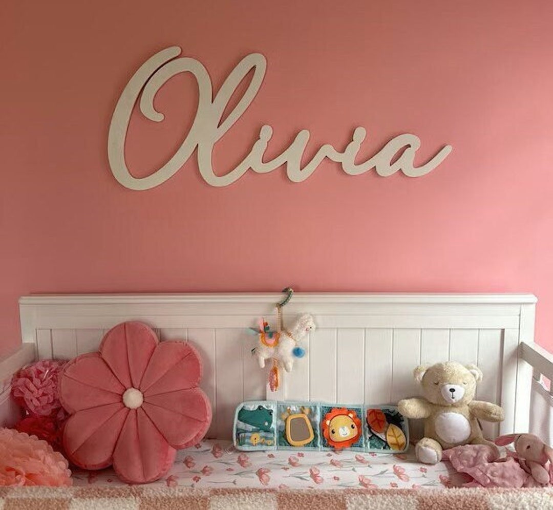 Custom Nursery Wood Name Sign for Baby Shower Gift or Personalized ...