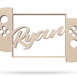 Kids Switch Gamer Name Sign, Gamer Room Sign, Boys Room Decor, Personalized Wood Sign, Wooden Name Video Game Controller Kids Name Sign Gift