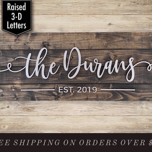 Bride Gift, Bridal Shower Gift, Custom Wood Sign, Established Sign, Personalized Wedding Gift, Wedding Sign, 3D Sign, Last Name Sign