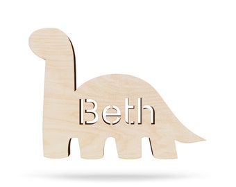 Personalized Dinosaur Wood Name Sign - Jurassic Nursery Decor