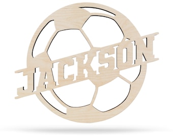 Soccer Name Sign, Nursery Decor, Personalized Wood Sign, Sports Sign, Personalized Name Sign, Soccer Ball, Kids Name Sign, Kid Room