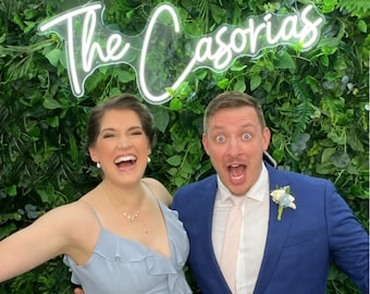 Custom Wedding Neon Sign: Last Name LED Light, Home Decor