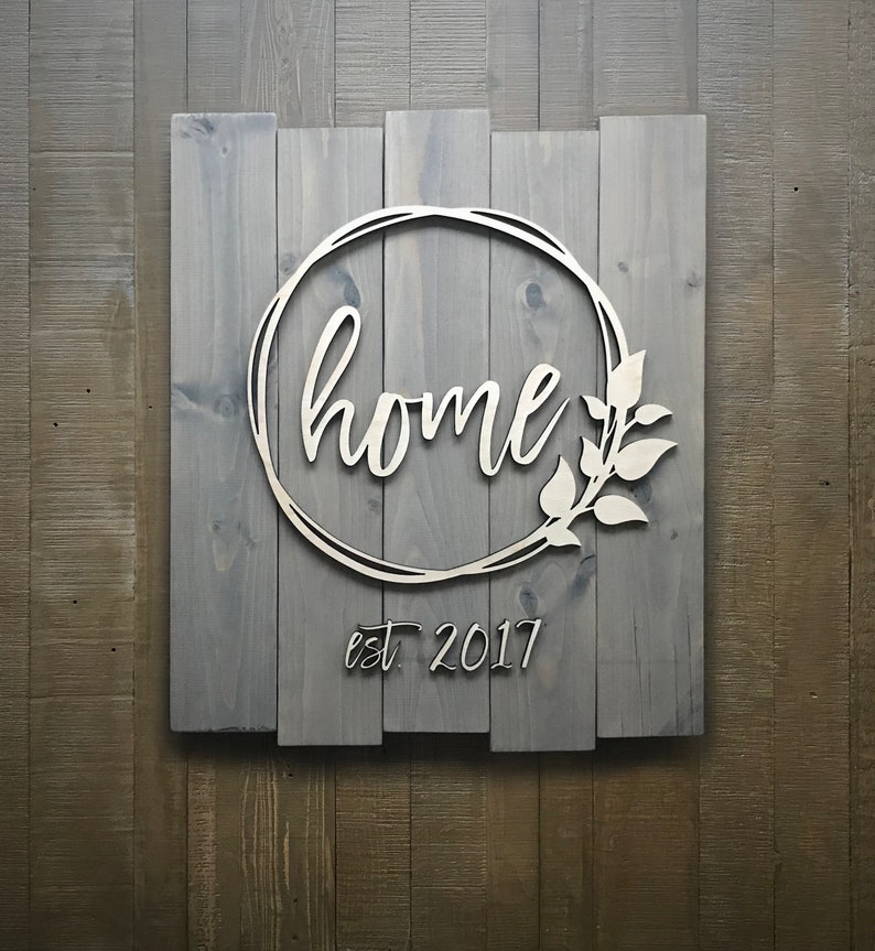 Custom Home Date Sign / Pallet Sign / Rustic Wood Sign / Established Sign / Wall Art / Custom Wood Sign / Home Decor / Realtor gift 