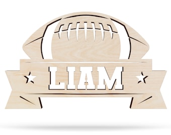 Football Name Sign, Sports, Nursery Decor, Personalized Wood Sign, Kids Room, Personalized Name Sign, Wooden Name Sign, Kids Name Sign