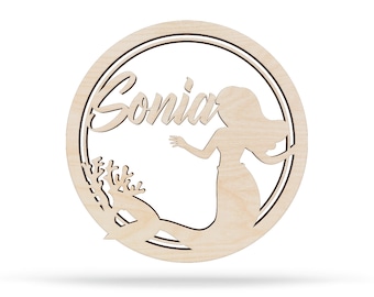 Mermaid Name Sign, Nursery Decor, Personalized Wood Sign, Wooden Name, Personalized Name Sign, Wooden Name Sign, Kids Name Sign, Kids Room