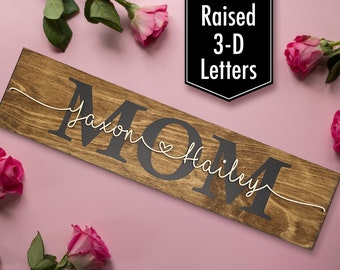 Personalized Mothers Day Gift / Mother's Day Gift / Mom Sign / Gift for Mom on Mothers Day / Rustic Sign for Mom / Family Name Sign Idea