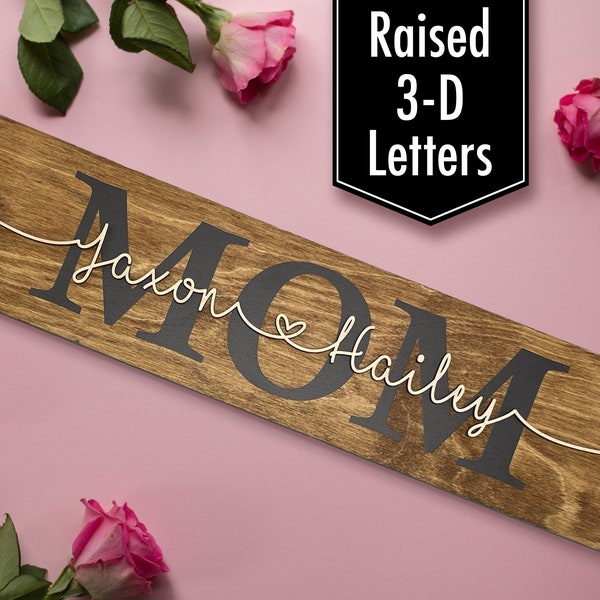 Personalized Mothers Day Gift / Mother's Day Gift / Mom Sign / Gift for Mom on Mothers Day / Rustic Sign for Mom / Family Name Sign Idea