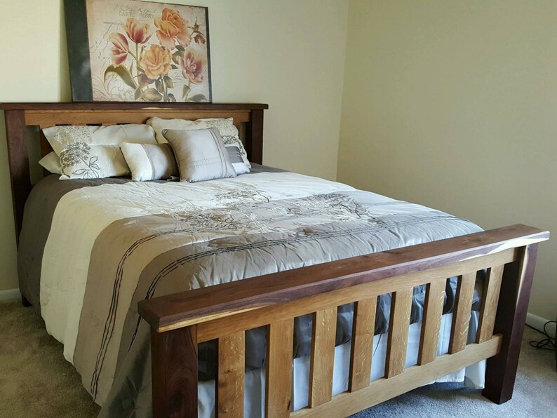 Handmade Walnut And White Oak Bed Frame Made To Order Image 0