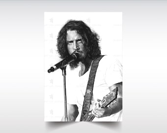 Chris Cornell 'Cornell' - Satin Print - Soundgarden poster - Grunge - Wall art - Rock 'n' Roll