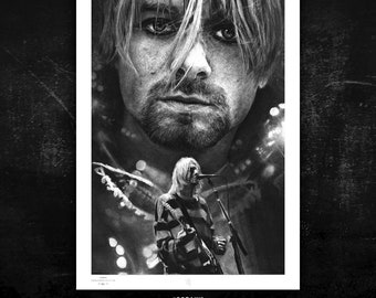 Kurt Cobain , Nirvana 'COBAIN'  - { Limited Edition of 10 } - Archival Giclée print