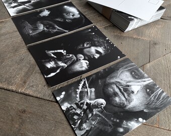 Grunge Set of 4 postcards - Layne Staley, Alice in Chains, Chris Cornell, Kurt Cobain, Nirvana - Music postcards