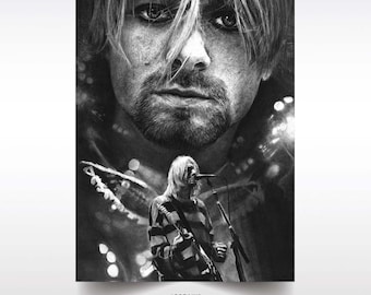 Original pencil art 'COBAIN' - Kurt Cobain Nirvana - Original Artwork - Charcoal & Graphite