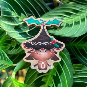 Wooden Aranara pin large hat