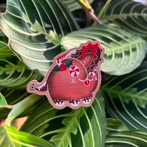 Wooden Gingerbread Pochita Pin