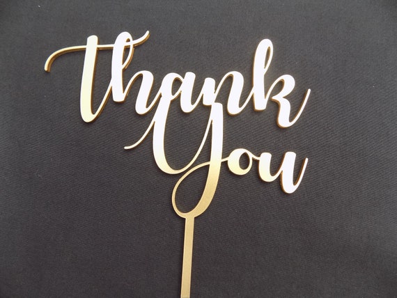 Thank You Acrylic Cake Topper Etsy Thank You Acrylic Cake Topper Etsy