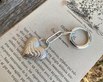 Silver heart keyring, handmade silver keyring, new home gift, house warming gift, car keyring, heart keyring, birthday gift, UK