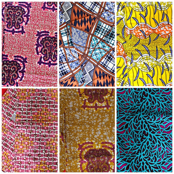 Colourful African Print Fabric Sold Per Yard