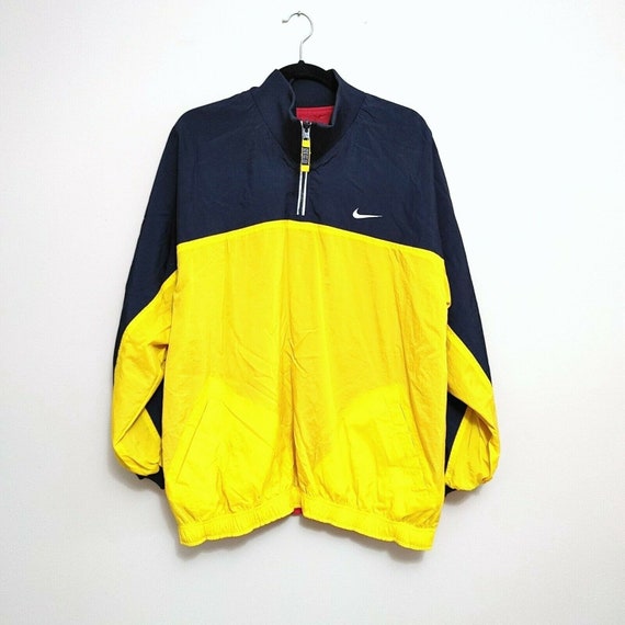 Nike 90s Vintage 1/4 Zip Reversible Nylon Jacket Boys Size XL