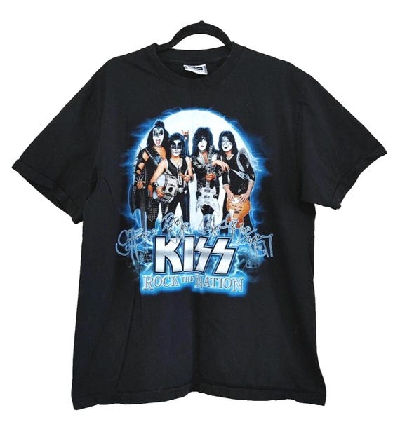 KISS Vintage Rock the Nation Graphic Single Stitch T Shirt