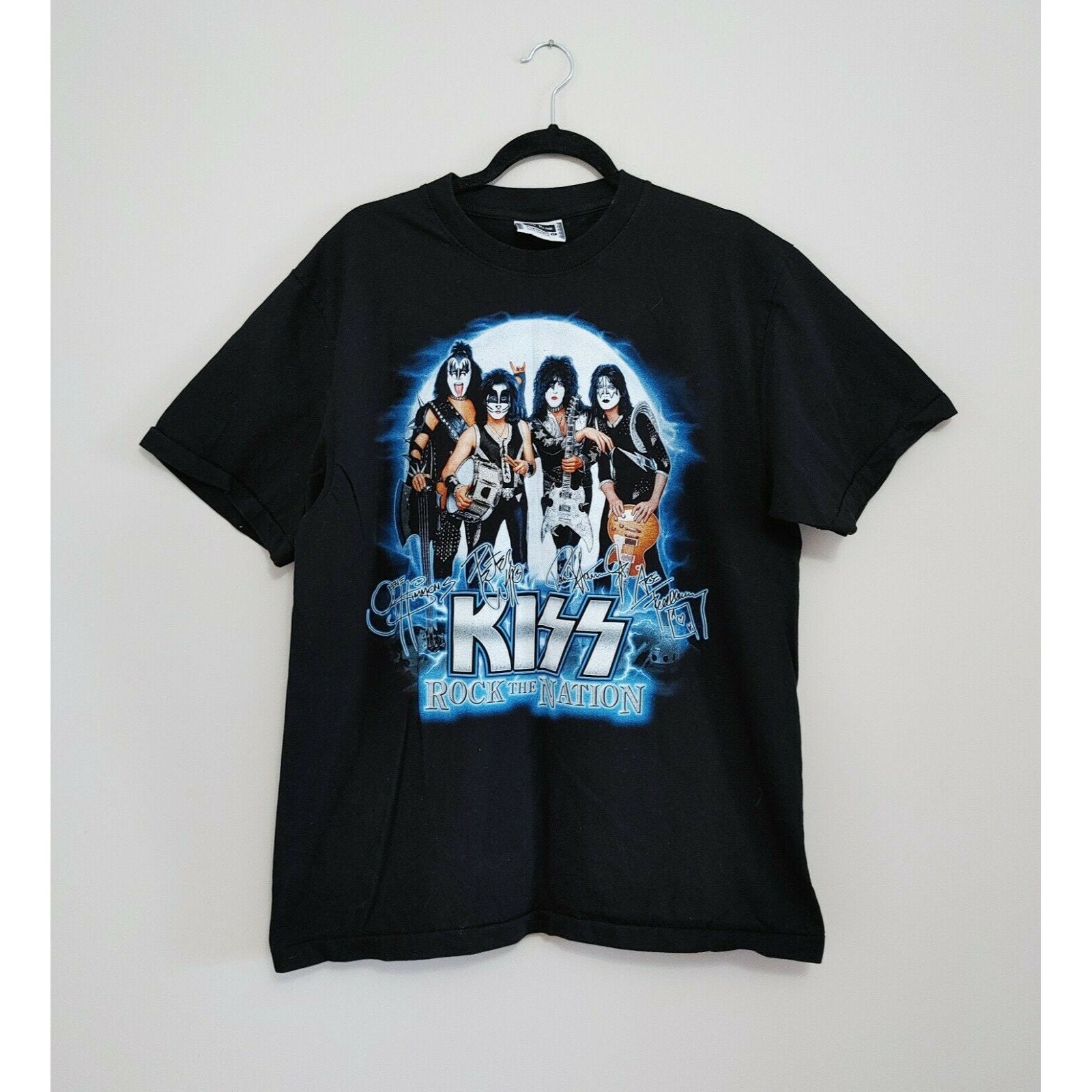 KISS Vintage Rock the Nation Graphic Single Stitch T Shirt