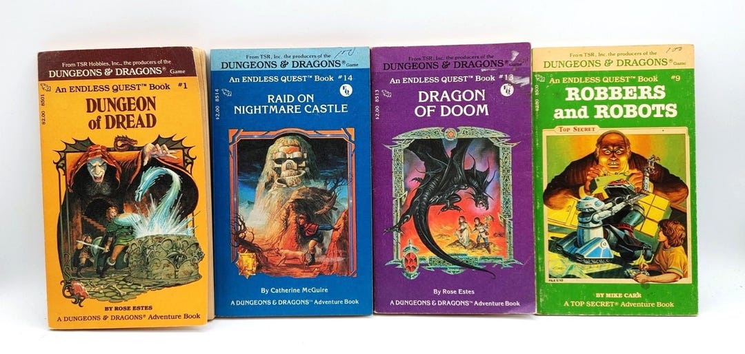 Endless Quest Books R Vintage Endless Quest Dungeons Dragons Books 1, 9, 13, 14 (PB) - Etsy