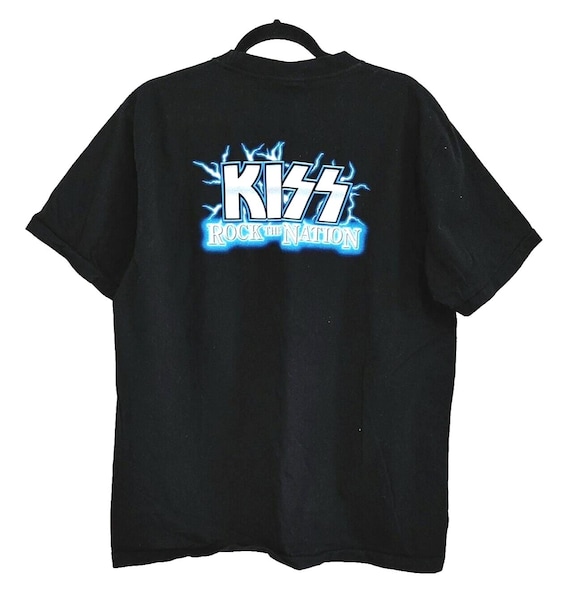 KISS Vintage Rock the Nation Graphic Single Stitch T Shirt Mens