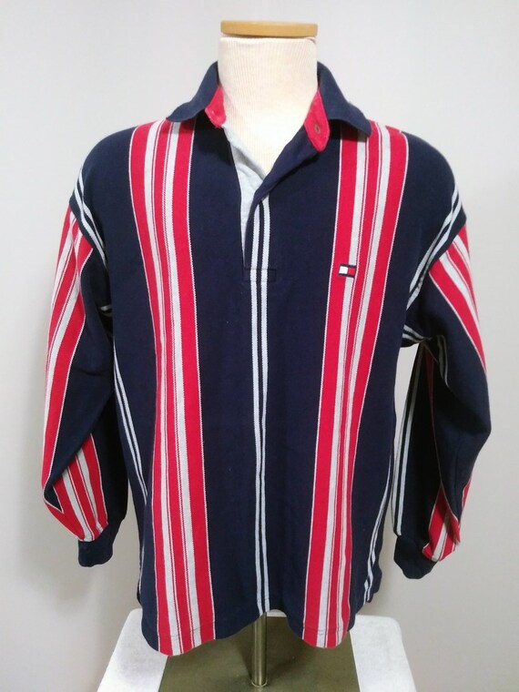 tommy jeans vertical stripe polo shirt