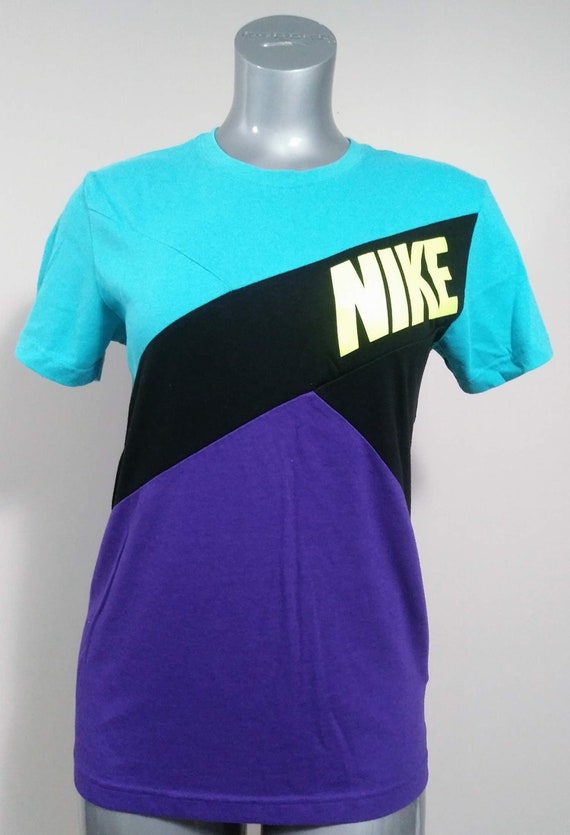 blue and purple nike shirt
