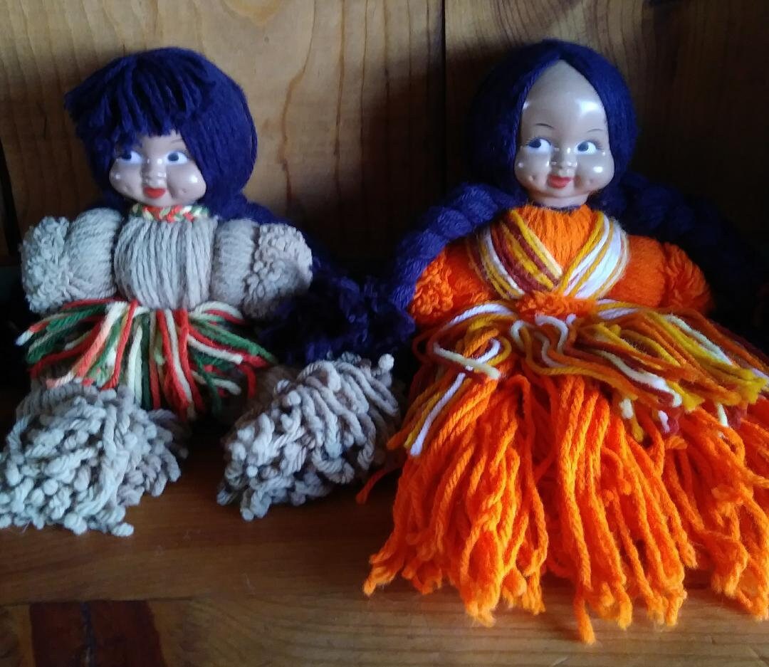 Vintage Hand Crafted Art Dolls Collectible American Indian Handmade ...