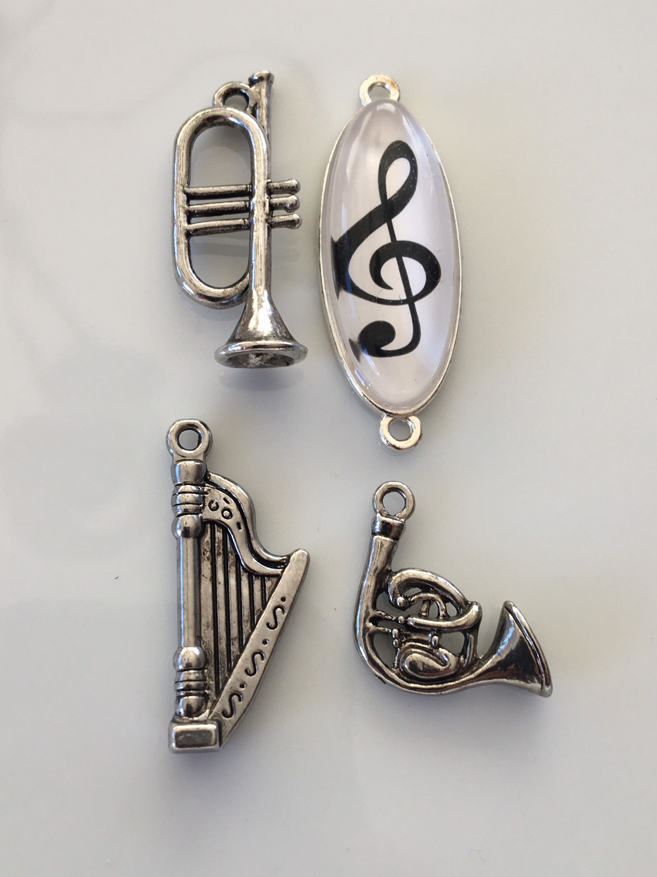 Musical Instruments CharmsMusical PendantsHarp CharmTrumpet Etsy