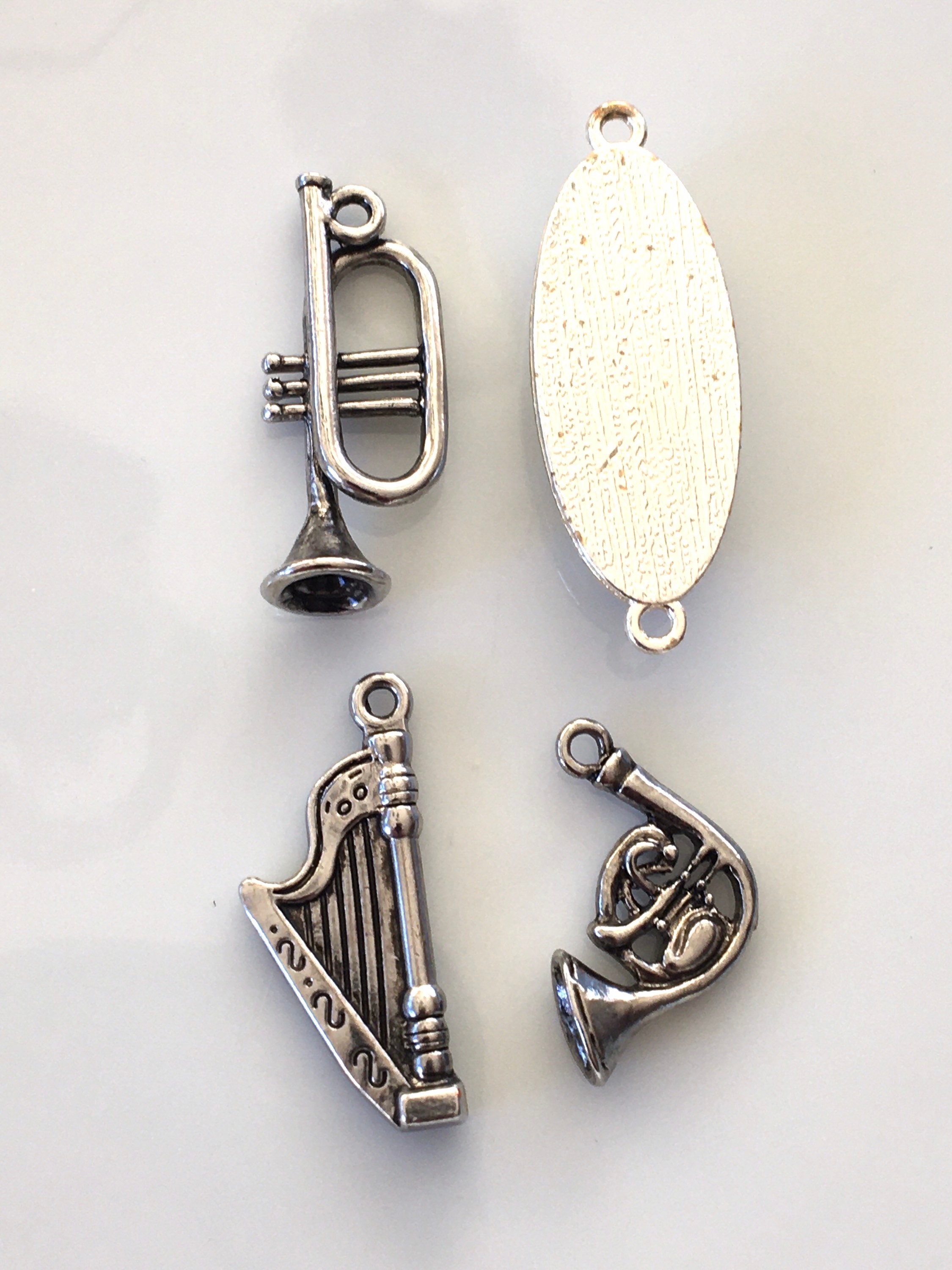 Musical Instruments CharmsMusical PendantsHarp CharmTrumpet Etsy