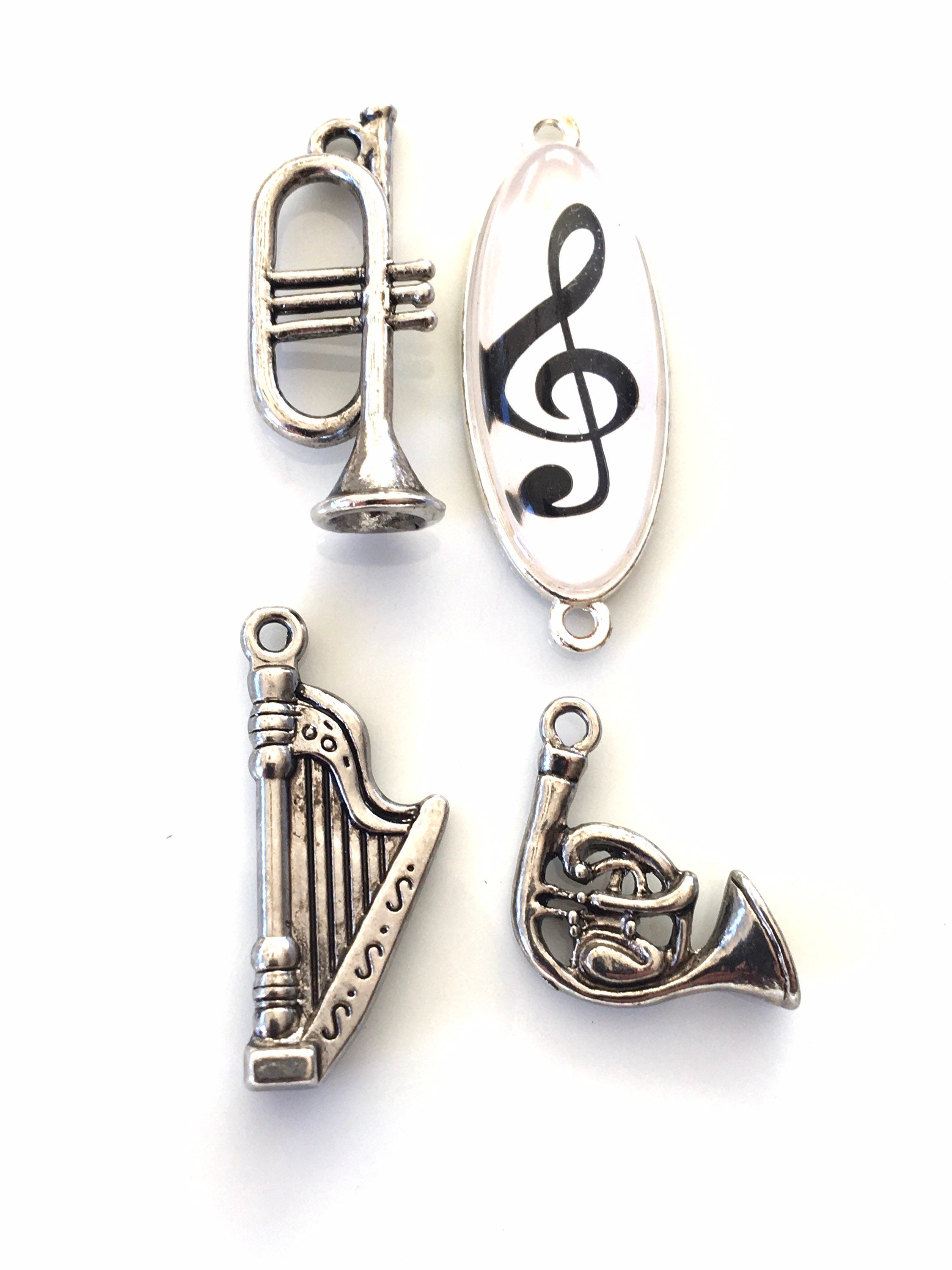 Musical Instruments CharmsMusical PendantsHarp CharmTrumpet Etsy