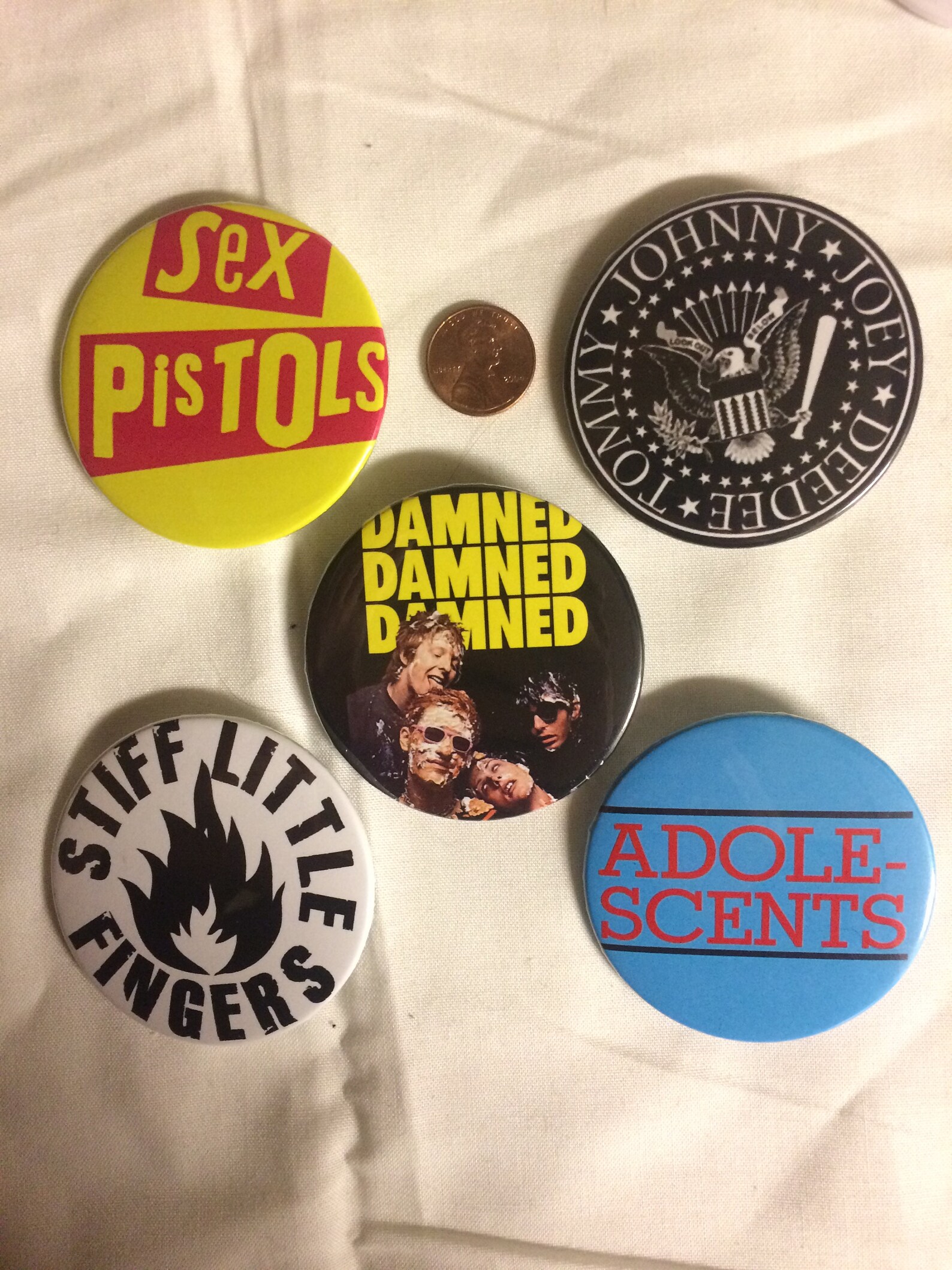 Large Punk Buttons Pins Starter Pack Sex Pistols Stiff Etsy
