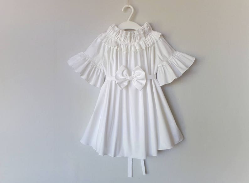 white ruffle sleeve blouse