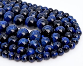 Lapis Lazuli Blue Tiger Eye Loose Beads Grade AA Round Shape 6mm 8mm 10mm
