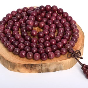Natural Purple Sandalwood Loose Beads Round Shape 6mm 8mm 9-10mm