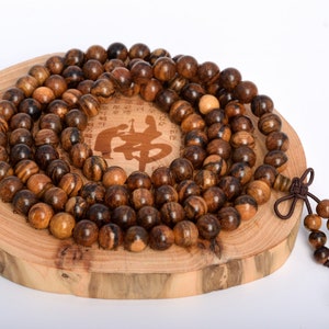 Natural Fragrant Qinan Sandalwood Fragrant Loose Beads Round Shape 6mm 8mm