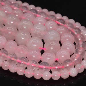 Rose Quartz Loose Beads Grade A Round Shape 6mm 8-9mm 10mm 16mm