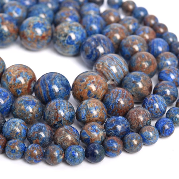 Blue Calsilica Jasper Loose Beads Round Shape 6mm 8mm 10mm 12mm