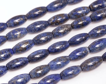 16 inches Lapis barrel shape beads,Blue natural lapis beads