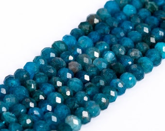 Blue Apatite Bead Apatite Rondelle Bead Strand 13 Inch Blue Apatite Faceted Rondelle Beads Strand 100/% Natural Blue Apatite Faceted Beads