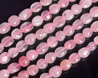 15.5 Natural Rose quartz Faceted Rice Nugget,High Quality Pink Color Quartz Gemstone Nugget Beads,Big Stone Nugget Beads