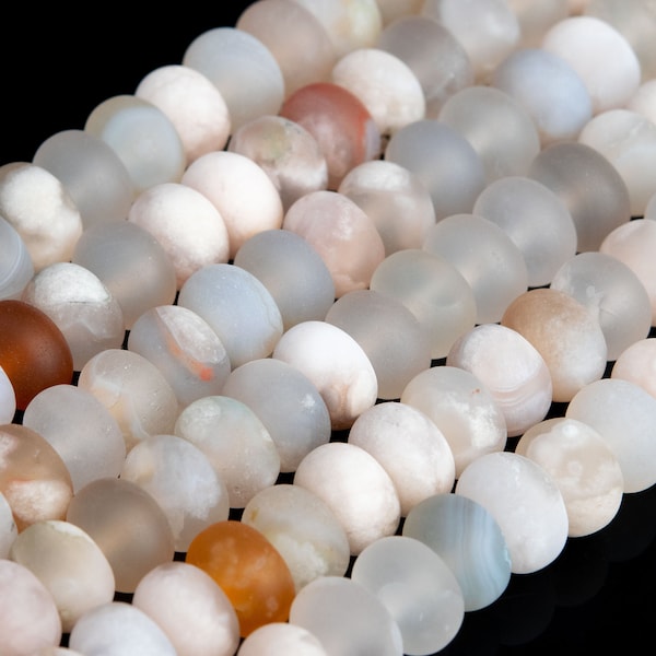 Genuine Natural Matte Multicolor Cherry Blossom Agate Loose Beads Rondelle Shape 6x4mm 8x5mm