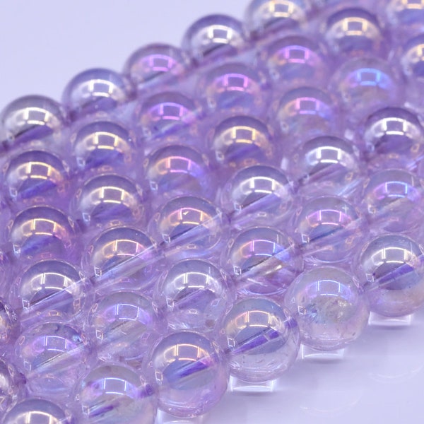 Purple Crystal Quartz Loose Beads Round Shape 8mm 10mm