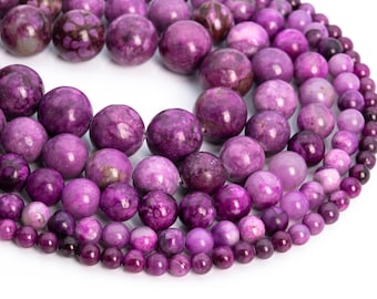 PURPLE 10MM AFRICA SUGILITE GEMS ROUND BEADS Gemstones Necklaces 20'' 