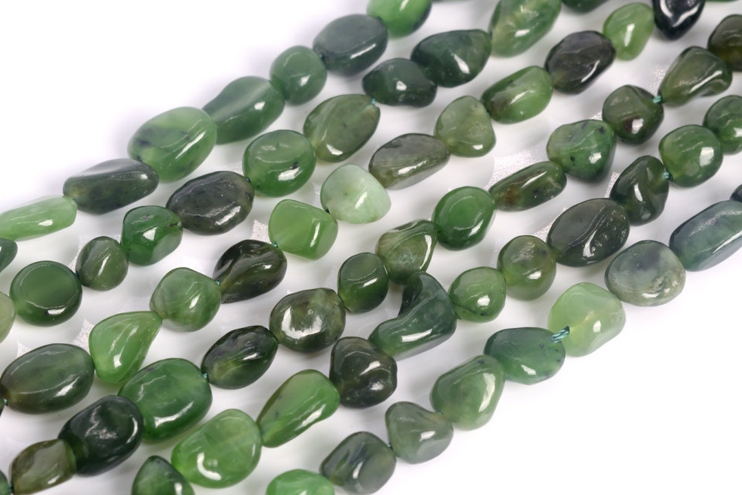 Genuine Natural Green Jasper Loose Beads Grade AA Pebble - Etsy