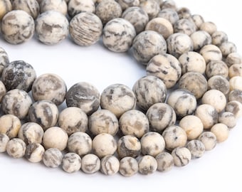 Genuine Natural Matte Feldspar Loose Beads Vanilla Brown Round Shape 6mm 8mm 10mm 12mm